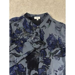 Wilfred Blue and Black Floral Long Sleeve Dress